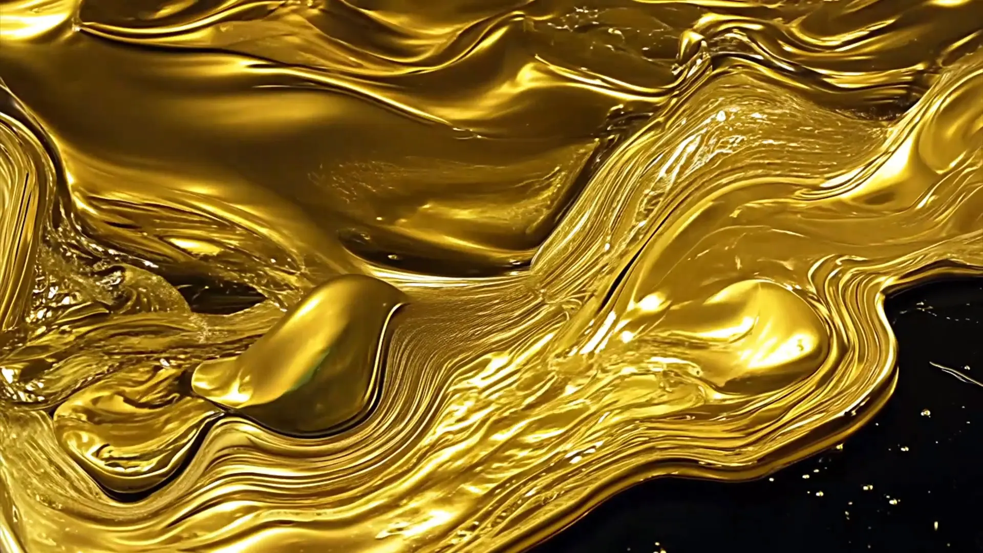 Smooth Gold Liquid Background Stock Video